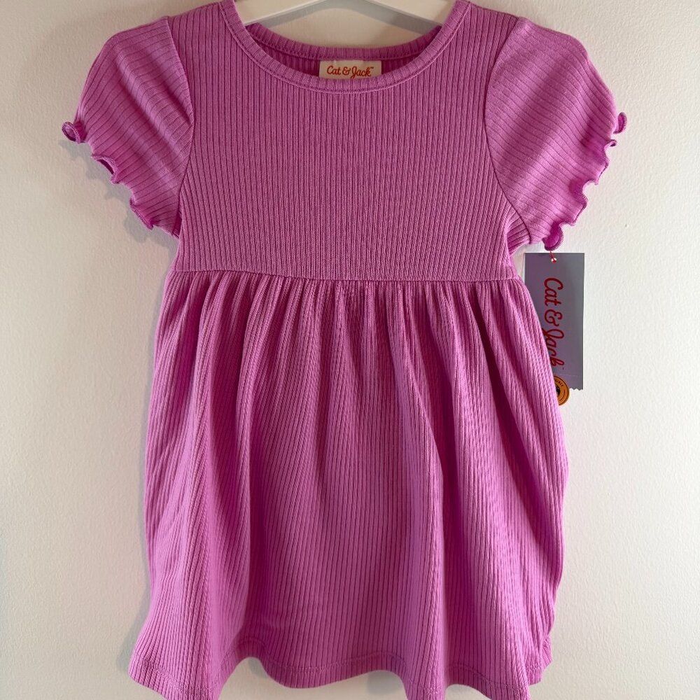 NWT Size 18month Cat and Jack Pink~Mauve Short Sleeve Dress